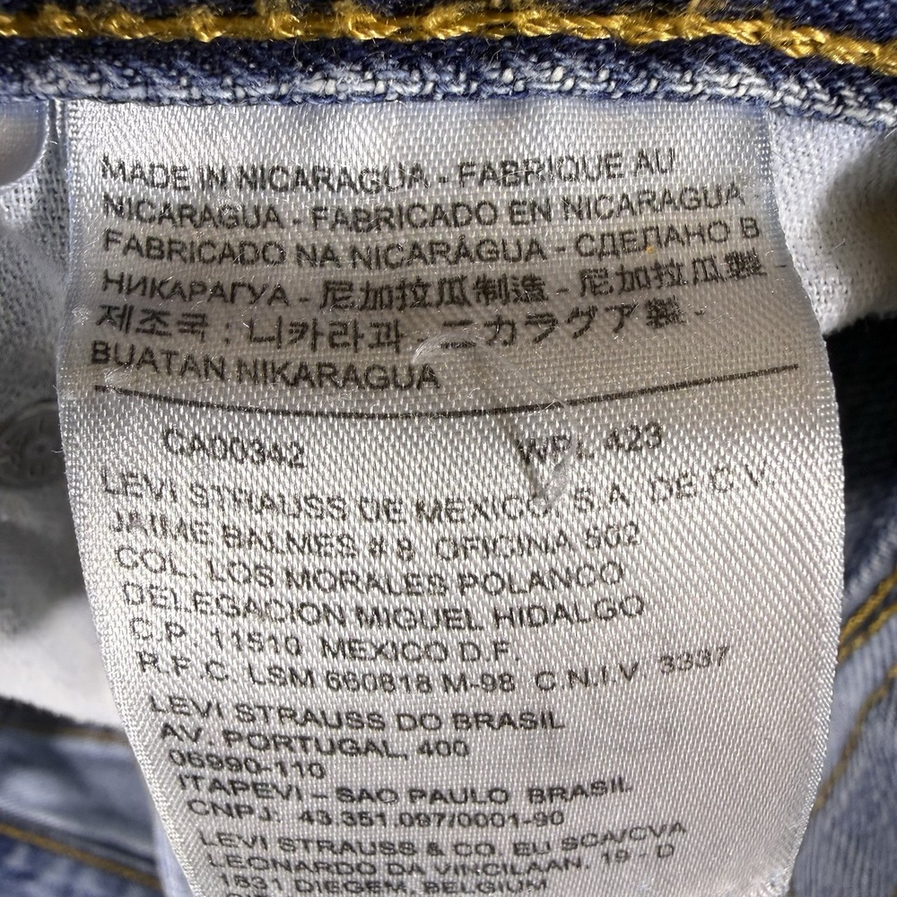 Levis 550 Jeans Mens 36x32 Blue Medium Wash Relaxed Tapered Denim Casual - Picture 12 of 13